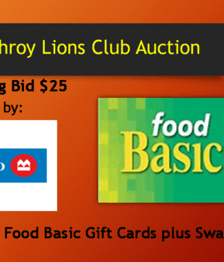 2 X $25 Food Basics Gift Cards + Swag